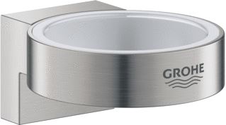 GROHE SELECTION WANDHOUDER 56MM SUPERSTEEL (VOOR SELECTION ZEEPDISPENSER (41 028) OF SELECTION GLAS (41 029 000))