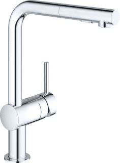 GROHE MINTA KEUKENMENGKRAAN EENGREEPS DUAL SPRAY UITTREKBAAR 328MM HOOGTE 223MM VOORSPRONG L-UITLOOP DRAAIBAAR CHROOM