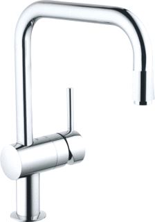 GROHE MINTA KEUKENMENGKRAAN EENGREEPS MOUSSEUR UITTREKBAAR 328MM HOOGTE 217MM VOORSPRONG U-UITLOOP DRAAIBAAR CHROOM