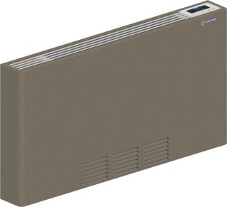 DRL LUCCA VNT 6000 WANDCONVECTOR H=588 MM L=1094 MM AANSLUITING LINKS QUARTZ DUST 4629 WATT 