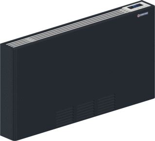 DRL LUCCA VNT 2000 WANDCONVECTOR H=588 MM L=694 MM AANSLUITING LINKS GRAPHITE GREY 1553 WATT