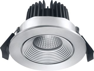 OPPLE LIGHTING LED 7W 520LM 2700K 21-40° 85MM DIMBAAR INBOUW ZWENKBAAR IP44 BEH. ALUMINIUM HXBXL 53X85X85MM 