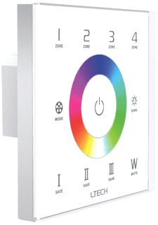 LTECH LED TOUCH CONTROLLER DMX/RF RGBW 4 ZONES EX8S 