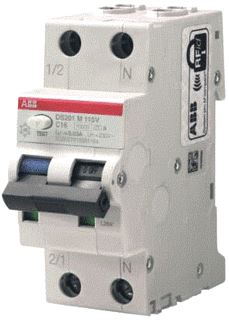 ABB AARDLEKAUTOMAAT 1P+N B-KARAKTERISTIEK AC 230V 10A 0.03A IEC 10KA 50/60HZ 2 MOD IP20