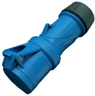 MENNEKES CEE-KOPPELCONTACTSTOP RECHT SCHROEFKLEM 16A 3-POLIG 230V 6U KUNSTSTOF IP54 WARTEL BLAUW RAL5007 