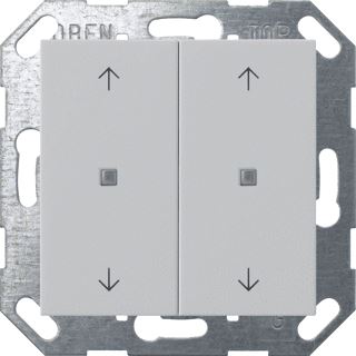 GIRA KNX DRUKCONTACT WIP 2-VOUDIG MET PIJLSYMBOLEN GRIJS MAT 