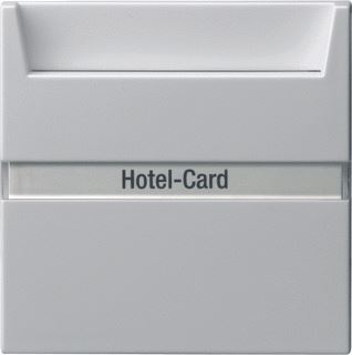 GIRA HOTEL-CARD-SCHAKELAAR 10 AX 250 V~ TE VERLICHTEN MET TEKSTKADERWISSELDRUKCONTACT 1-POLIG GRIJS MAT 