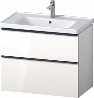 DURAVIT D-NEO MEUBELSET MET WASTAFELONDERBOUWKAST MET 2 LADEN MET SOFTCLOSE 80X20X48CM INCL. WASTAFEL WIT HOOGGLANS