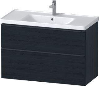 DURAVIT D-NEO MEUBELSET MET WASTAFELONDERBOUWKAST MET 2 LADEN MET SOFTCLOSE 100X20X48CM INCL. WASTAFEL ZWART EIKEN MAT