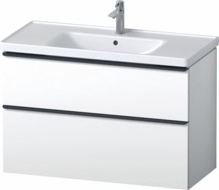 DURAVIT D-NEO MEUBELSET MET WASTAFELONDERBOUWKAST MET 2 LADEN MET SOFTCLOSE 100X20X48CM INCL. WASTAFEL WIT MAT