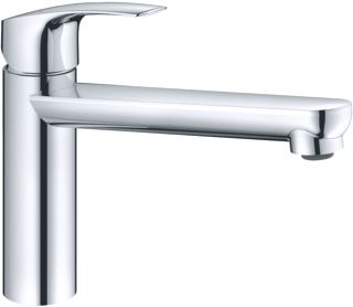 GROHE EUROSMART KEUKENMENGKRAAN MET LAGE UITLOOP EN UITTREKBARE DUAL SPRAY SUPERSTEEL