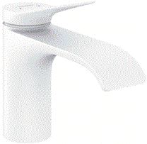 HANSGROHE VIVENIS EENGREEPS WASTAFELMENGKRAAN 80 POP-UP TREKWASTE MAT WIT 