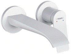 HANSGROHE VIVENIS TWEEGATS WASTAFELMENGKRAAN VOORSPRONG 195 MM MAT WIT