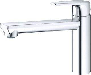 GROHE BAUEDGE KEUKENMENGKRAAN EENGREEPS 1-GATS 193MM HOOGTE 222MM UITLOOP MEDIUM DRAAIBAAR CHROOM 