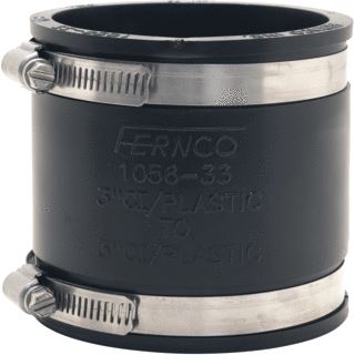 IPCO FERNCO RECHTE KOPPELING 92-75MM ZWART/GRIJS 