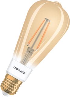 LEDVANCE LED-LAMP E27 6W 680LM 55MA STRALING 300GRADEN HELDER DIMBAAR WIT IP20 DXL 64X162MM 
