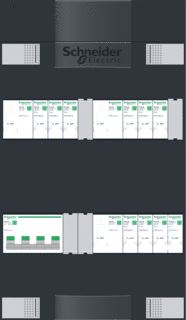 SCHNEIDER ELECTRIC 8-GROEPENKAST 3-FASCHNEIDER ELECTRIC HOOFDSCHAKELAAR MET 3 AARDLEKSCHAKELAARS (3/3/2) MET FORNUISGROEP