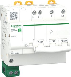 SCHNEIDER ELECTRIC RESI9 OVERSPANNINGSBEVEILIGING 3P+N 10KA TYPE 2