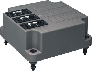 ABB DEKSEL 3640 MET WINSTA CONNECTOR 3X3-P + AANSLUITDRADEN GERECYCLED KUNSTSTOF