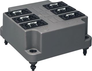 ABB DEKSEL 3640 MET WINSTA CONNECTOR 6X3-P + AANSLUITDRADEN GERECYCLED KUNSTSTOF