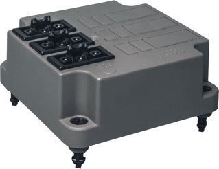 ABB DEKSEL 3640 MET ADELS CONNECTOR 3X3-P + AANSLUITDRADEN GERECYCLED KUNSTSTOF