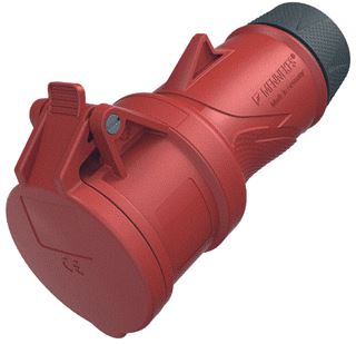 MENNEKES CEE-KOPPELCONTACTSTOP RECHT SCHROEFKLEM 16A 5-POLIG 400-440V 11U KUNSTSTOF IP54 WARTEL ROOD RAL3013