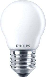 PHILIPS LED-LAMP KOGELLAMP E27 2W 250LM 2700K CRI80-89 MAT WIT IP20 DXL 45X78MM 
