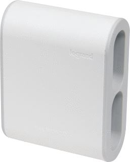 LEGRAND DOMINO CONTACTSTOP MET ZIJAANSLUITING 4X2P 2,5A WIT-GRIJS 