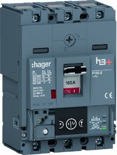 HAGER VERMOGENSAUTOMAAT H3+ P160 ENERGY 3P3D 160 A 70 KA KOOIKLEMMEN