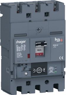 HAGER VERMOGENSAUTOMAAT H3+ P250 ENERGY 3P3D 100 A 70 KA BOUTAANSLUITING 