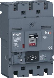 HAGER VERMOGENSAUTOMAAT H3+ P250 ENERGY 3P3D 250 A 70 KA BOUTAANSLUITING 