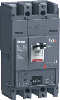 HAGER VERMOGENSAUTOMAAT H3+ P630 ENERGY 3P3D 250 A 70 KA BOUTAANSLUITING 