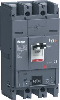 HAGER VERMOGENSAUTOMAAT H3+ P630 ENERGY 3P3D 630 A 70 KA BOUTAANSLUITING 