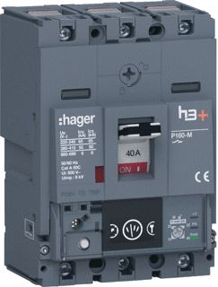 HAGER VERMOGENSAUTOMAAT H3+ P160 ENERGY 3P3D 40 A 50 KA KOOIKLEMMEN 