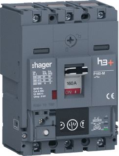 HAGER VERMOGENSAUTOMAAT H3+ P160 ENERGY 3P3D 160 A 50 KA KOOIKLEMMEN 