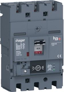 HAGER VERMOGENSAUTOMAAT H3+ P250 ENERGY 3P3D 40 A 50 KA BOUTAANSLUITING 