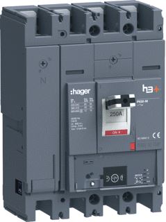 HAGER VERMOGENSAUTOMAAT H3+ P630 ENERGY 4P4D N0-50-100% 250A 50KA BOUTAANS