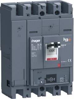 HAGER VERMOGENSAUTOMAAT H3+ P630 ENERGY 4P4D N0-50-100% 630A 50KA BOUTAANS 