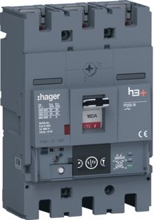 HAGER VERMOGENSAUTOMAAT H3+ P250 ENERGY 3P3D 160 A 40 KA BOUTAANSLUITING 