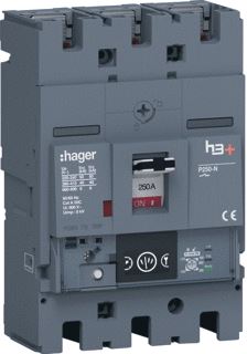 HAGER VERMOGENSAUTOMAAT H3+ P250 ENERGY 3P3D 250 A 40 KA BOUTAANSLUITING 