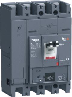 HAGER VERMOGENSAUTOMAAT H3+ P630 ENERGY 4P4D N0-50-100% 250A 40KA BOUTAANS 