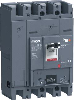 HAGER VERMOGENSAUTOMAAT H3+ P630 ENERGY 4P4D N0-50-100% 400A 40KA BOUTAANS 
