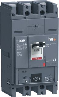HAGER VERMOGENSAUTOMAAT H3+ P630 ENERGY 3P3D 630 A 110 KA BOUTAANSLUITING 