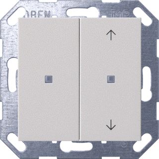 GIRA KNX DRUKCONTACT WIP 2-VOUDIG ONBEDRUKT / PIJLSYMBOLEN GRIJS MAT 