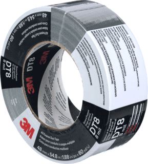 3M UNIVERSELE DUCTTAPE DT8 ZWART 48 MM X 23 M 0.2 MM INDIVIDUEEL VERPAKT 