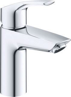 GROHE EUROSMART S-SIZE WASTAFELKRAAN EENGREEPS 3/8 MET KETTING 169MM BLAD/KRAANGATMONTAGE CHROOM