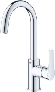 GROHE EUROSMART WASTAFELMENGKRAAN HOOG GLADDE BODY L-SIZE CHROOM 