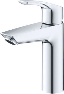 GROHE EUROSMART M-SIZE WASTAFELKRAAN EENGREEPS 3/8 MET WASTE 196MM BLAD/KRAANGATMONTAGE CHROOM 