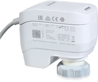 SIEMENS SSA131.00 ELEKTROMOTORISCHE AANDRIJVING AC 24 V 3-PUNTS 100 N VOOR AFSLUITERS MET 1.2...6.5 MM SLAG