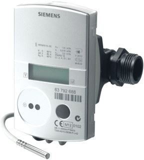 SIEMENS WSN506-BE ULTRASONE VERWARMINGS-/KOELMETER UH20 0,6 M3/H MONTAGELENGTE 110 MM SENSOR .2X45 MM VERBINDINGSDRAAD G 3/4 M-BUS COMMUNICATIE 